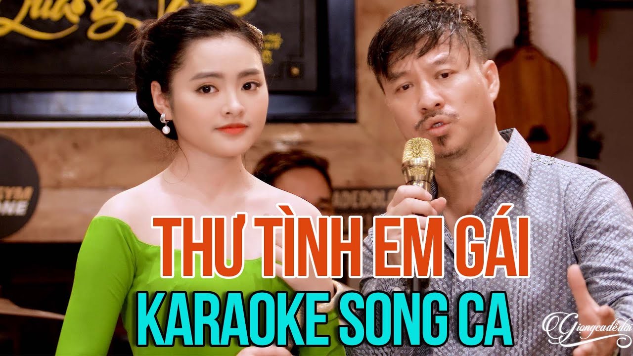 Karaoke Song Ca Thư Tình Em Gái - Quang Lập Thu Hường | Karaoke Song Ca Giọng Ca Để Đời