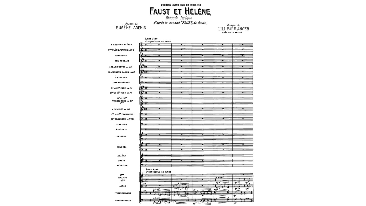 Lili Boulanger - Faust et Hélène [Score]