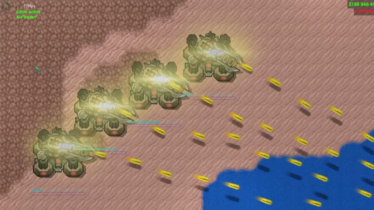 First ever turret that can aim at projectiles (Major Experimentals mod, Rusted Warfare)