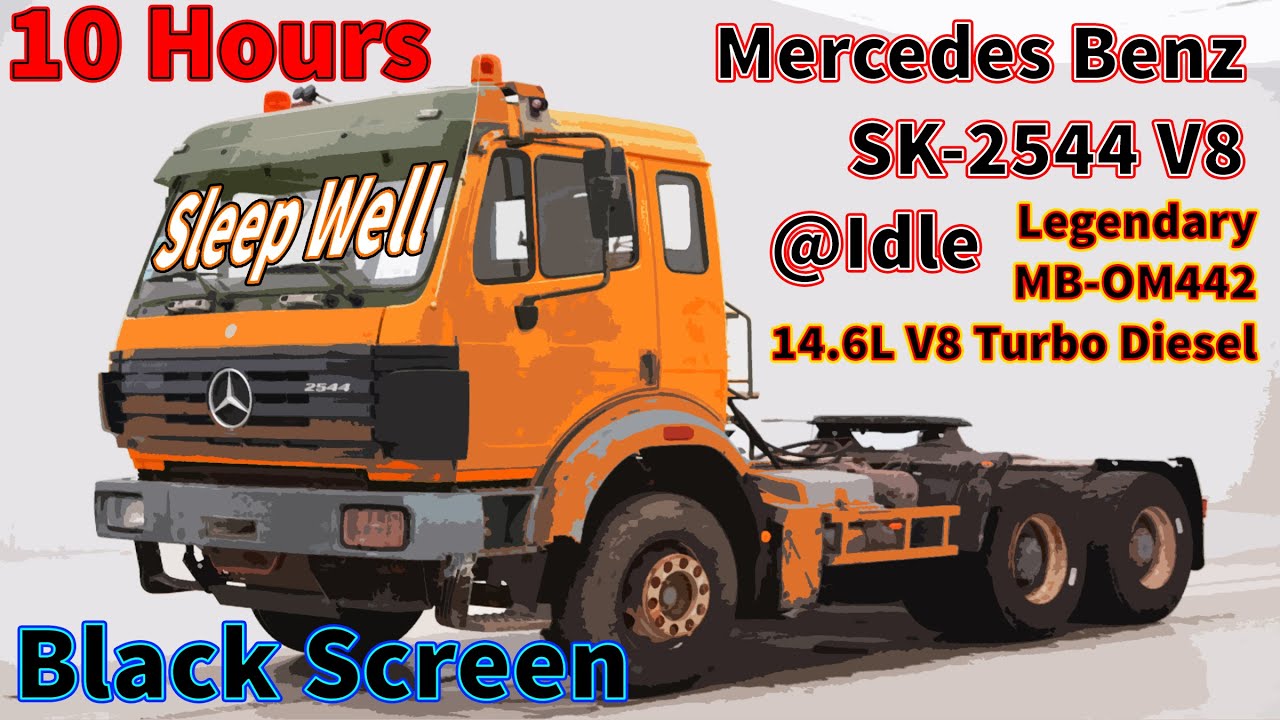 Diesel Engine Sounds | Mercedes OM442 V8 Sound | 10 Hours | Truck Engine Idle | Sleep | ASMR
