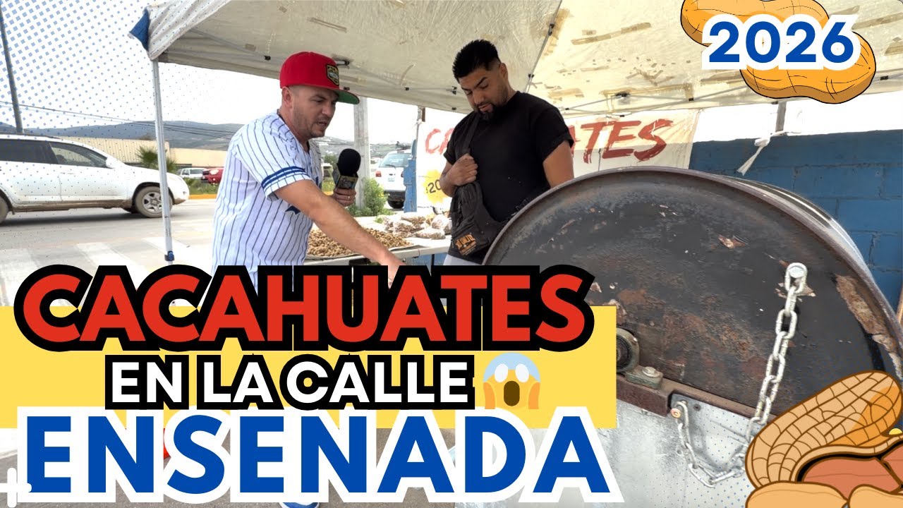 🥜 Así se tuestan CACAHUATES en la calle en Ensenada | Boulevard Zertuche 🇲🇽