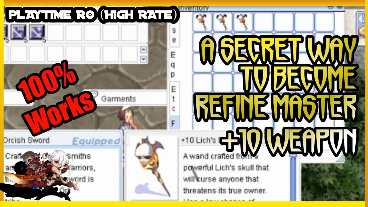 SECRET!! How to Refine Weapon +10 Easily | Playtime Ragnarok High Rate 250/90