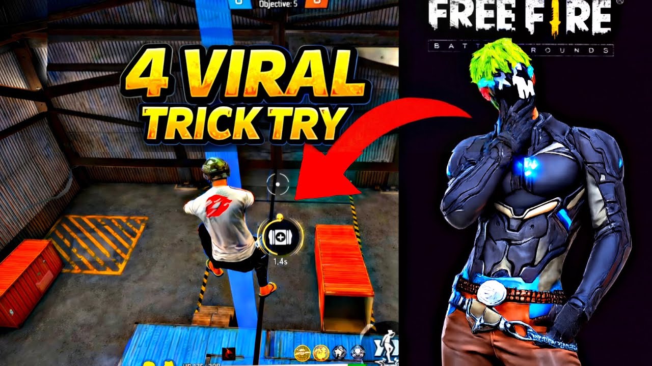I test free fire viral video trick try