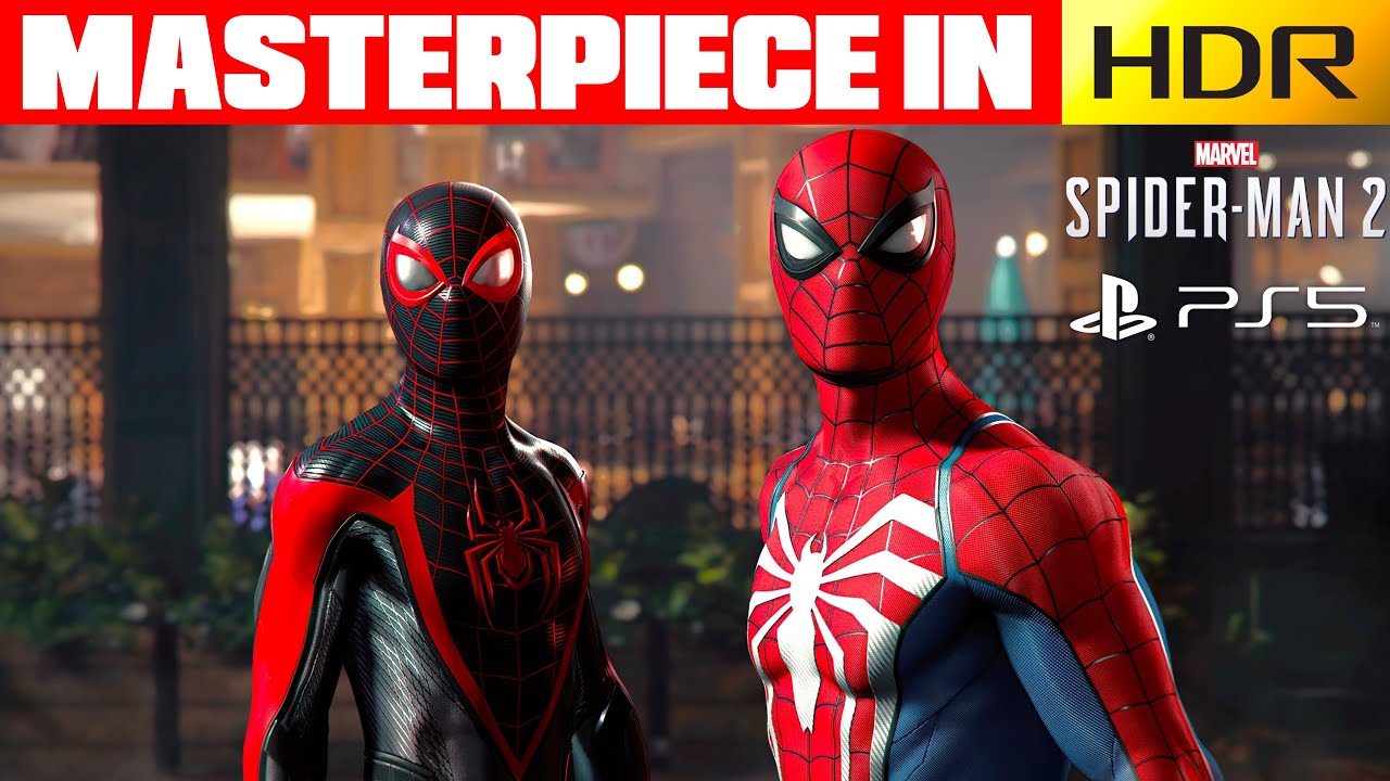 Человек-паук 2 — Лучшие настройки HDR и анализ HDR — Потрясающий HDR на PS5 — LG CX/G2/G3 — S95C