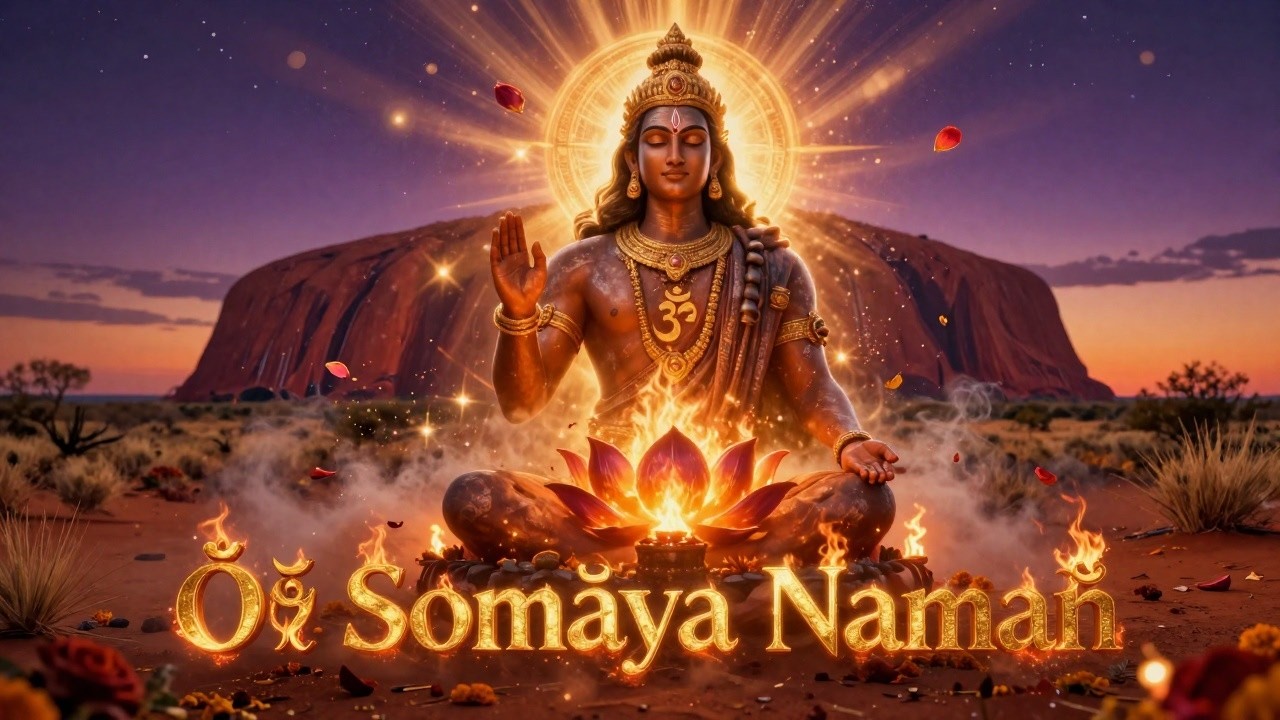 Ōṃ Somāya Namaḥ – Sacred Happiness Mantra 🙏