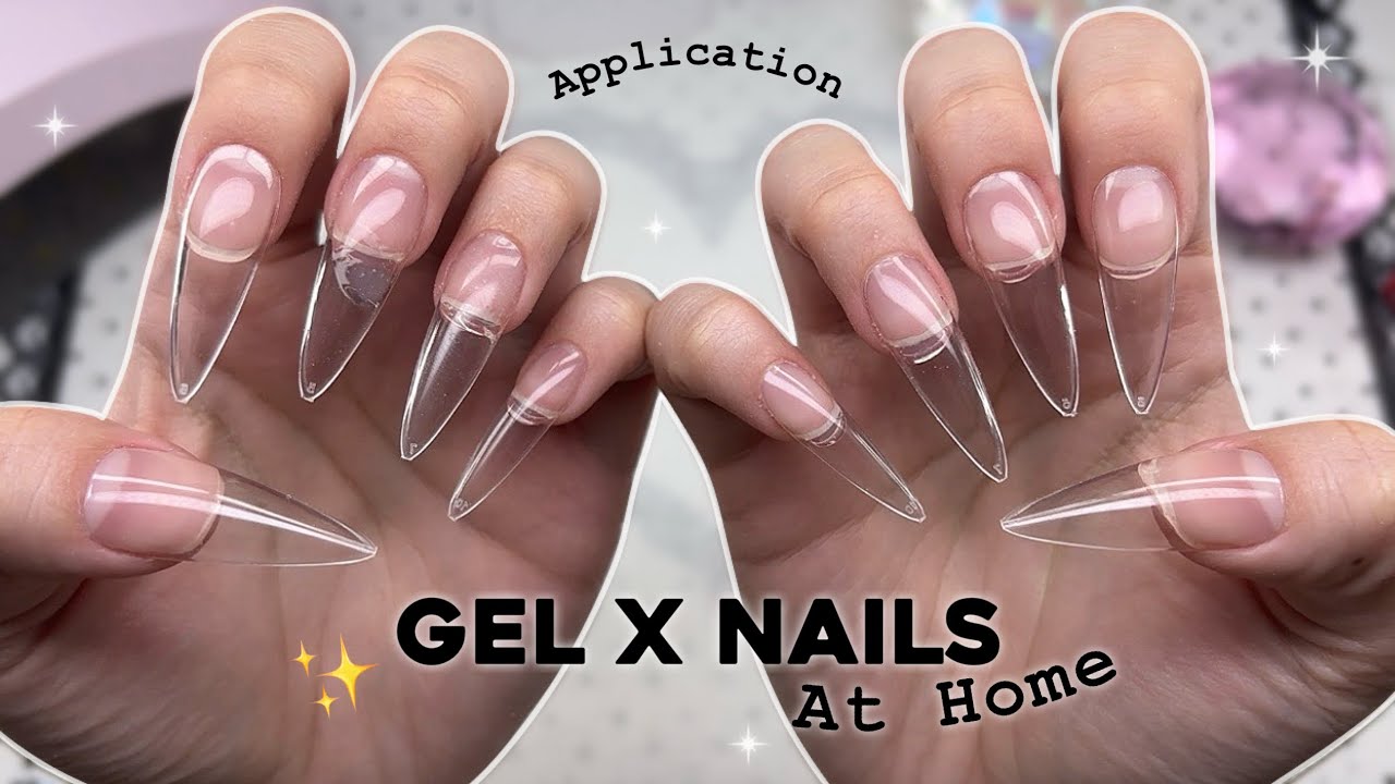 HOW TO DO GEL X NAILS AT HOME! FULL SET BEGINNER FRIENDLY GEL X NAILS & EASY NAIL ART| Nail Tutorial