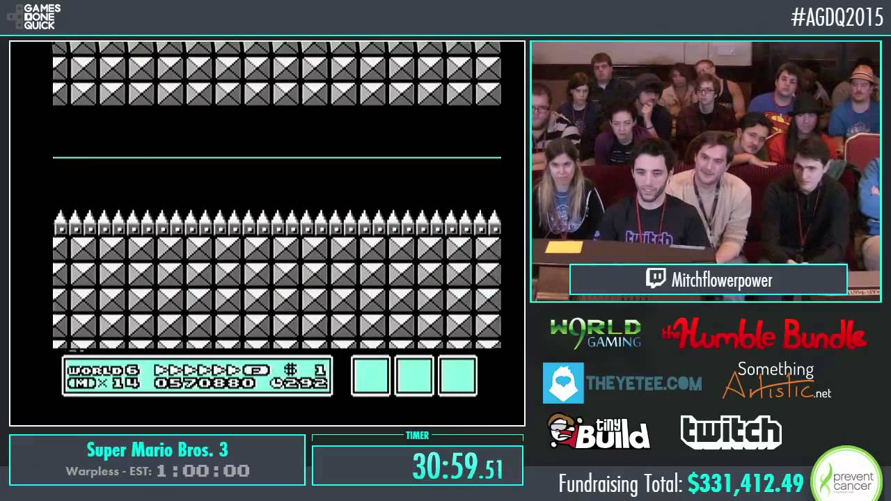 Super Mario Bros. 3 by mitchflowerpower in 53:44 - AGDQ2015 - Part 73