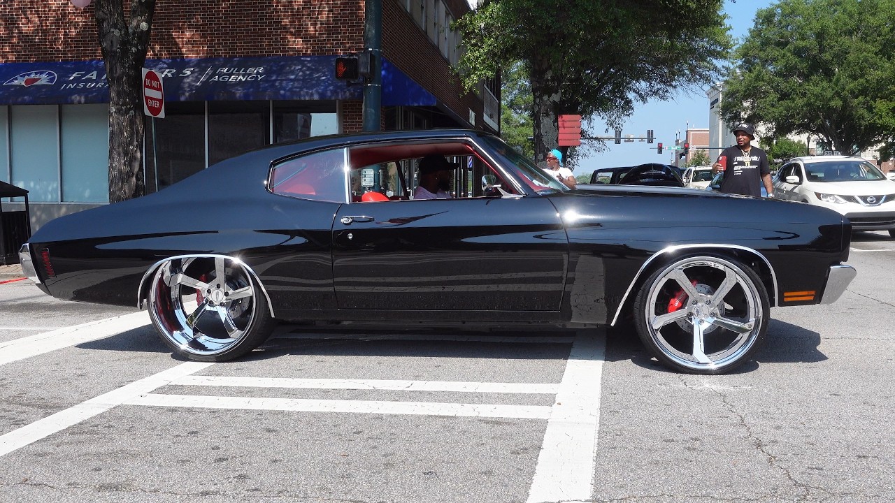 Old School Classic Car Show in LaGrange GA! Camaros, Chevelles and Bel Airs on Big Rims