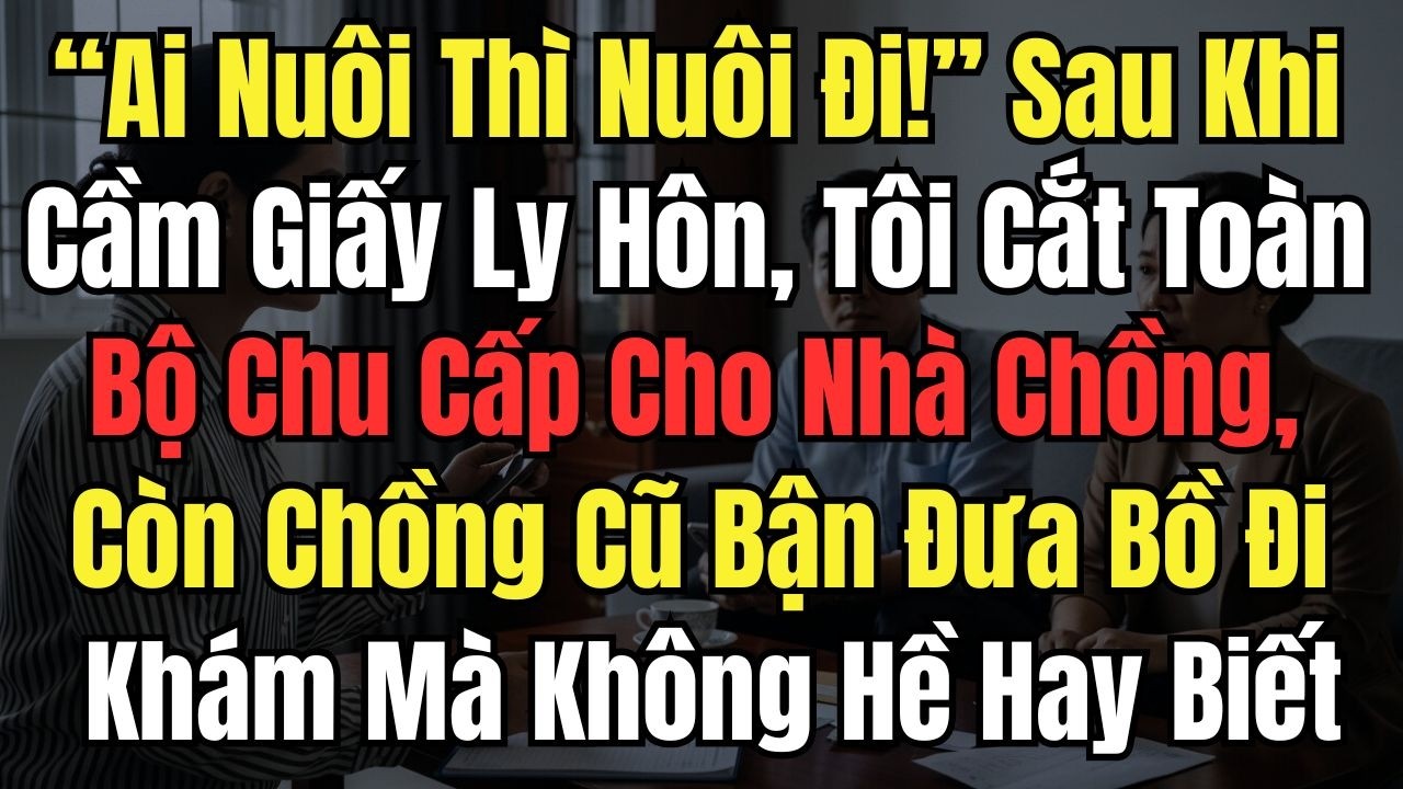 “Ai Nuôi Thì Nuôi Đi!” Sau Ly Hôn, Tôi Cắt Chu Cấp Cho Nhà Chồng, Chồng Cũ Bận Đưa Bồ Đi Khám Mà