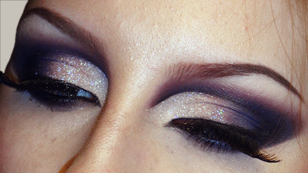 Super Dramatic Smokey Glitter Cut Crease Makeup Tutorial