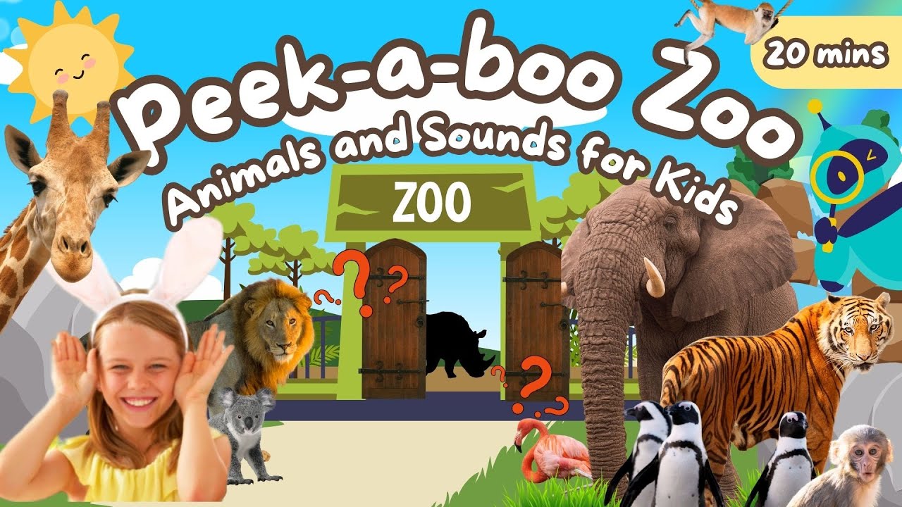 Peek-a-boo Zoo! | 🦒🦏Fun Animal Sounds & Learning for Kids! 🦁🐊