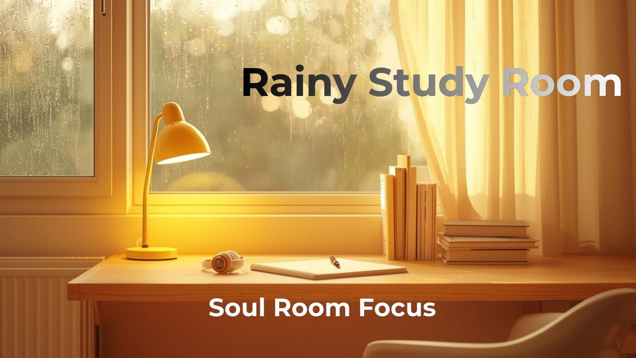 Rainy Study Room ☔Warm Piano for Deep Focus & Quiet Nights | 1.5 Hour Study Mix