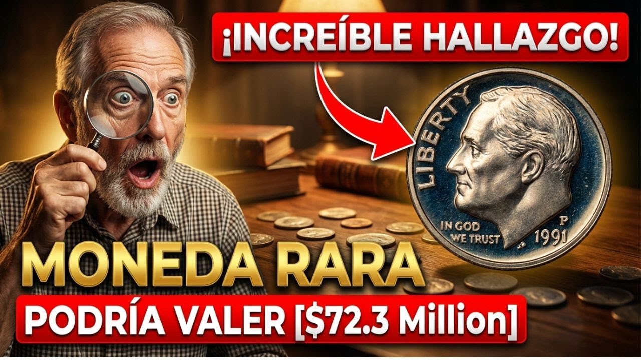 &iexcl;Revisa tus monedas! Este dime Roosevelt de 1991 vale $72.3 Million