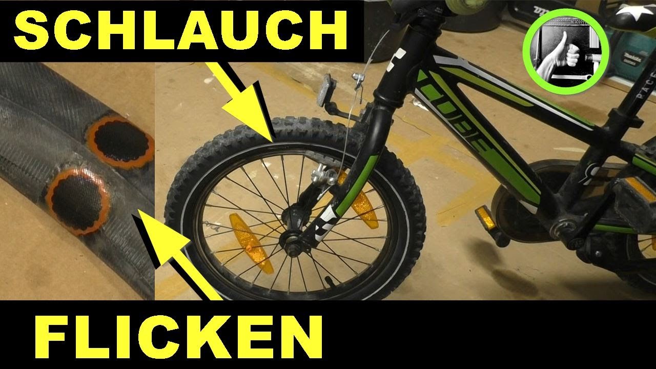 Schlauch flicken Kinderfahrrad ✅ Kinderfahrrad Reifen reparieren ✅ Kinderfahrrad Rad ausbauen #diy