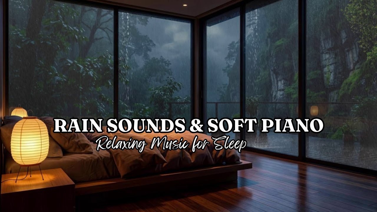 Relaxing Sleep Music + Rain Sounds to Stop Overthinking & Stress Relief, Sleep Music, Calming Music