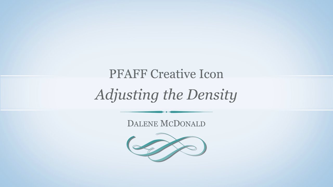 PFAFF creative icon Adjusting Density