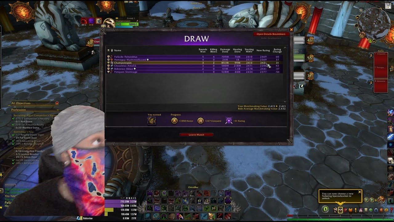 Hard Fought Draw 2400+ Solo Arena Unholy Death Knight
