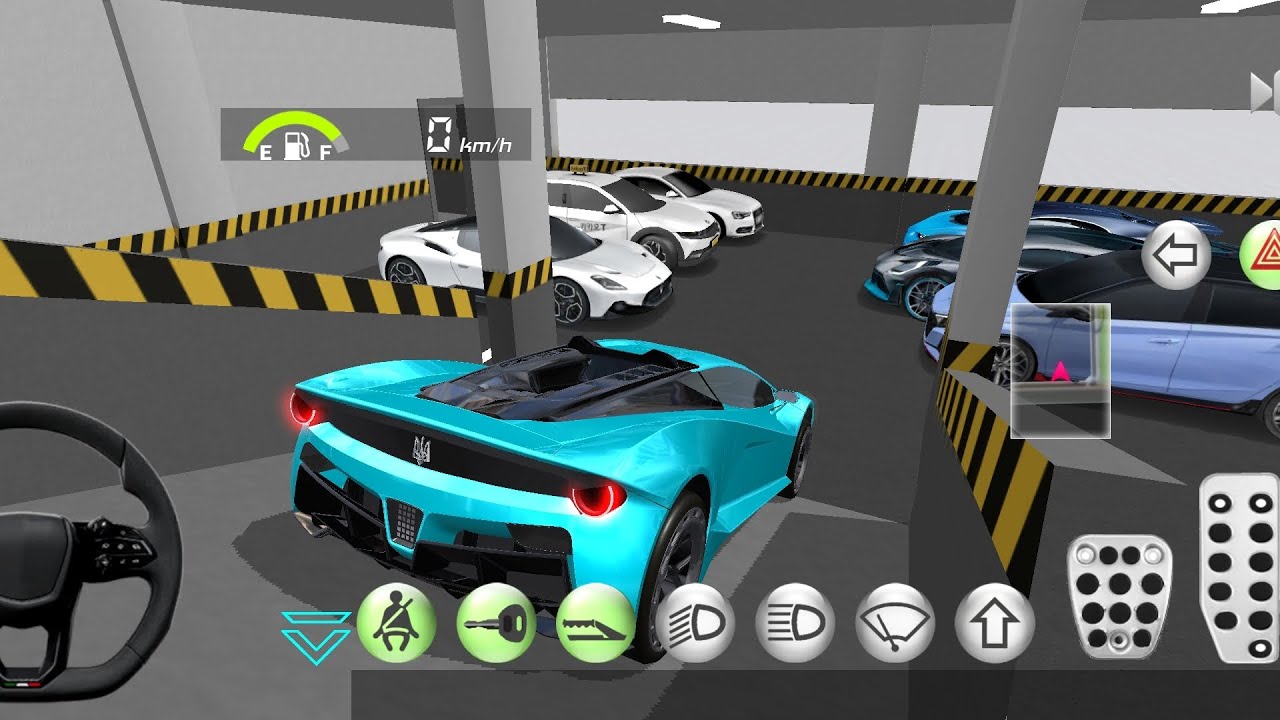 New Ferrari Car & All Super Vehicles Stuck in Parking Garage | 3D Driving Class 2026 Car Game