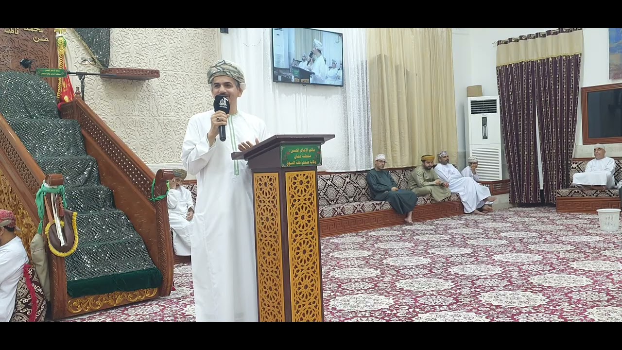 الاستاذ علي سلمان كلمة الحفل بمناسبة المبعث والاسراء والمعراج ف ماتم الامام الحسن ع حلة السوق صحم 