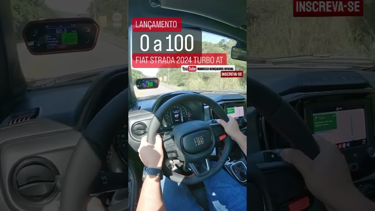 🚨0 a 100 km/h Nova Fiat Strada 1.0 Turbo 2024 🚨