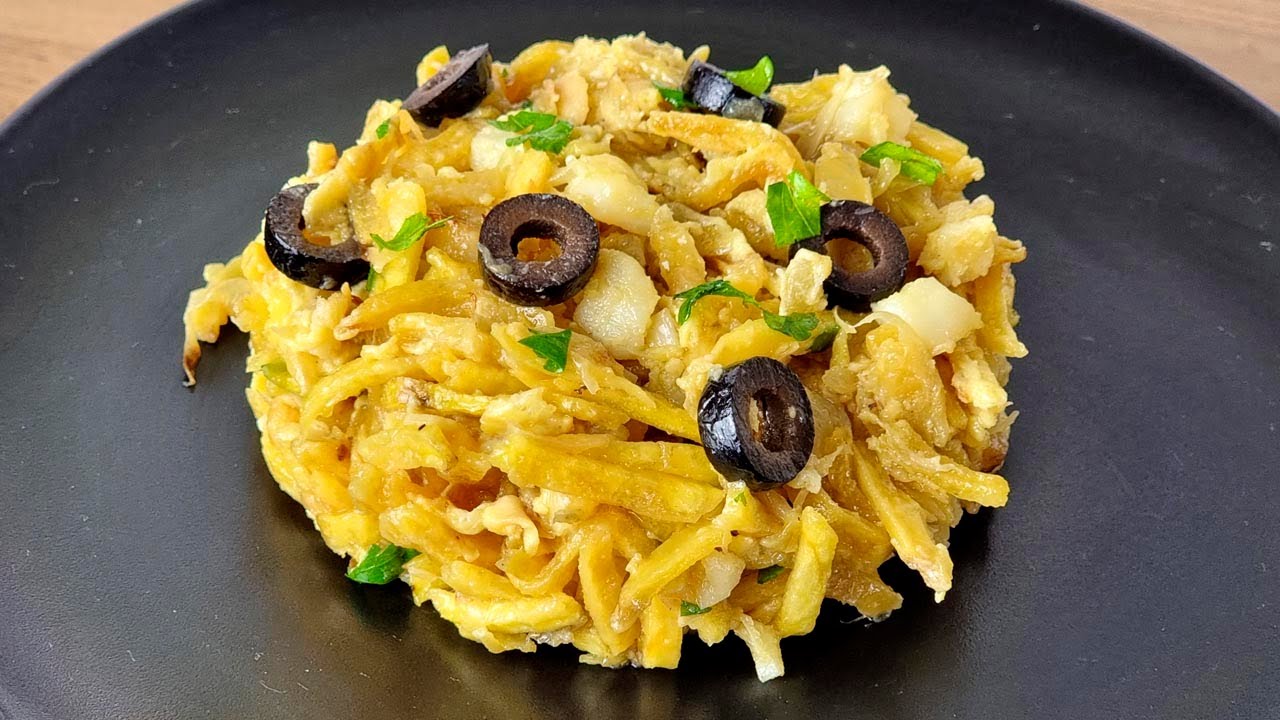 BACALAO DORADO/ Bacalhau a bras: Auténtica receta portuguesa ¡¡FÁCIL!! 🐟
