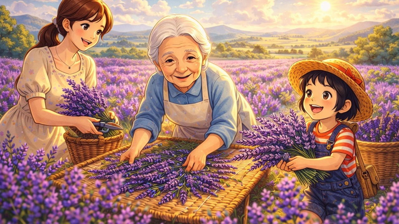 A Cozy Day Making a Lavender Table | Ghibli lifestyle & ghibli amazing Treehouse