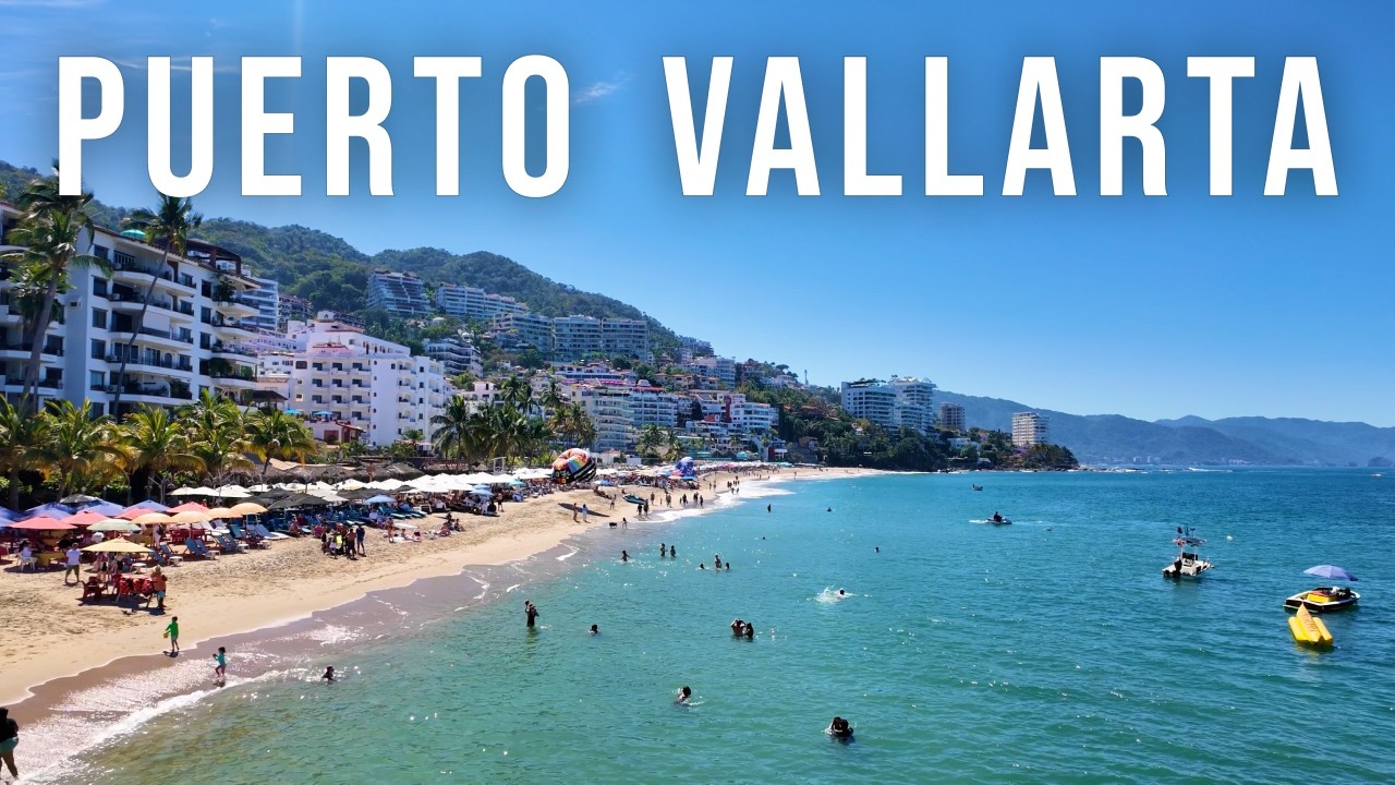 Puerto Vallarta Mexico Walking Tour | Malec&oacute;n Boardwalk Beachside 4K Walk