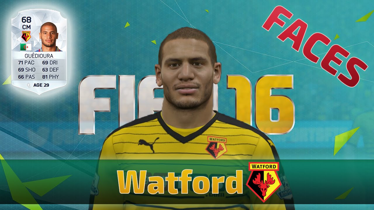 FIFA 16 Watford Player Faces Update