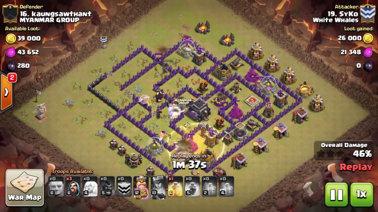 Clash of Clans TH9 HGHB 3 STAR ATTACK
