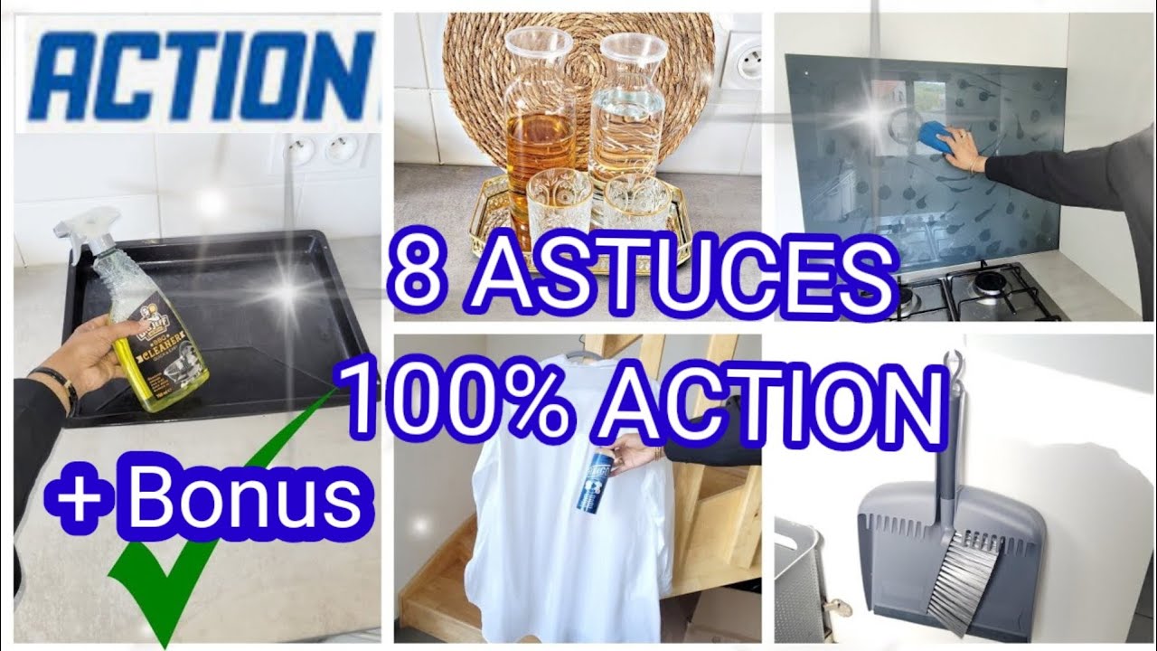 8 ASTUCES 100% ACTION A SAVOIR‼️ + BONUS🔥 #organisation #astuces #menage #cleaning #clean #action