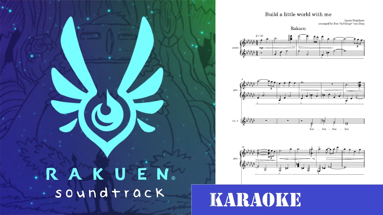 【KARAOKE】Rakuen「Build a Little World with me」piano cover
