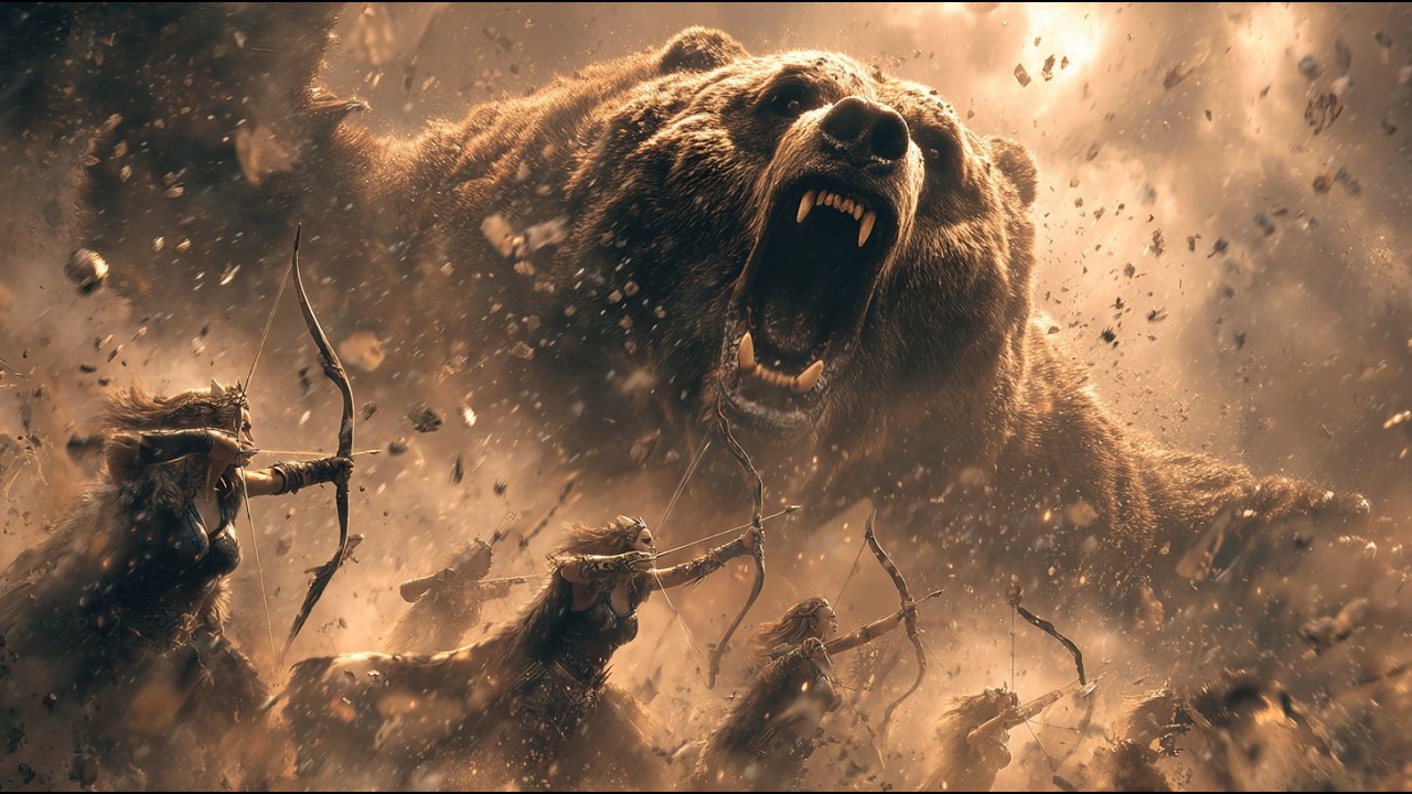 Primal Hunt of the Colossal Bear | Nordic Hard Rock & Metal Fusion | Gaming & Workout | 4K