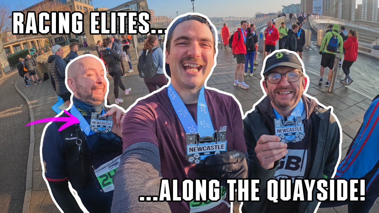 Racing ELITE ATHLETES along the Newcastle Quayside! - Al Pepper Runs