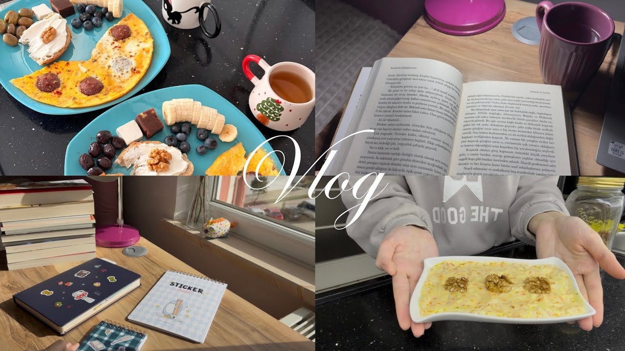 Günlük vlog | tatilde bir günüm, kargo açılımı, youna stickerbook 🪷✨📚