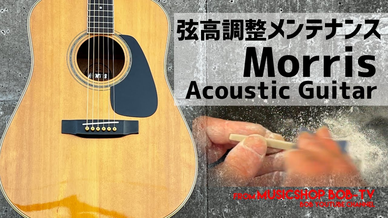 Morris アコースティックギター【メンテナンス記録】弦高調整 #ボブ楽器店 #鹿嶋市 #茨城県 #楽器店 #楽器屋 #Morris #楽器修理