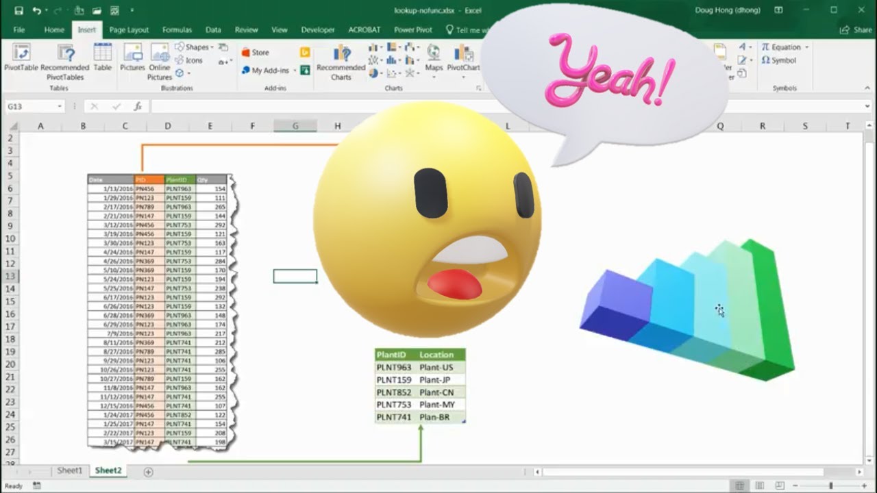 Create a Lookup Without Using VLOOKUP, LOOKUP or INDEX/MATCH