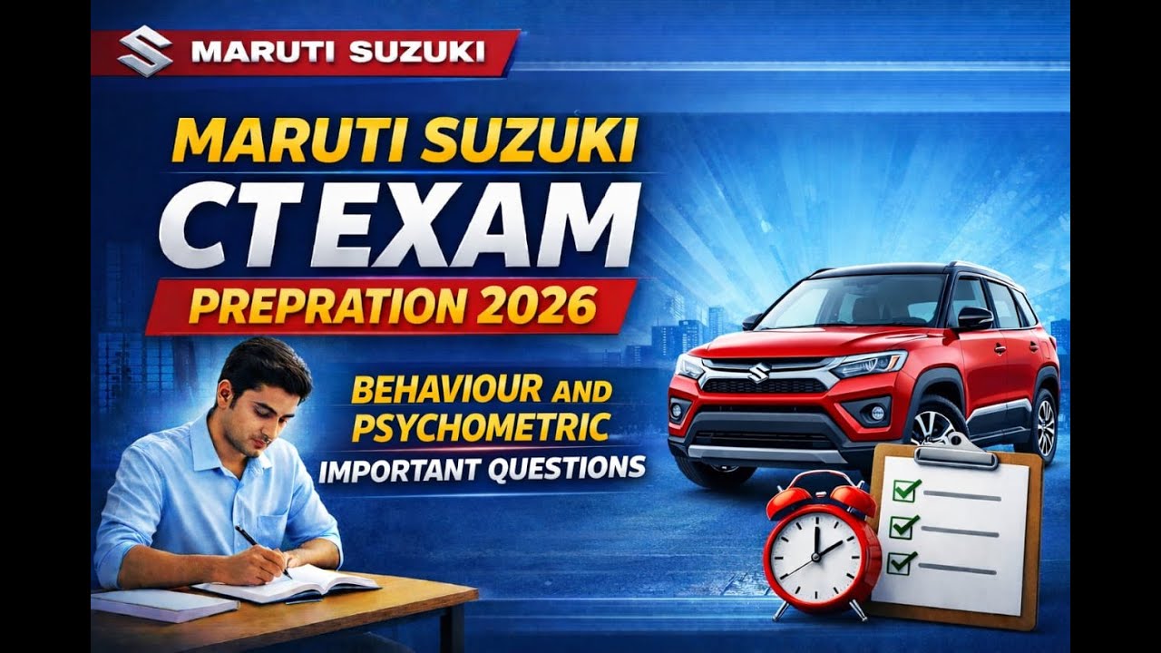 maruti suzuki CT exam preparation, maruti suzuki CT exam technical and psychometric questions... 