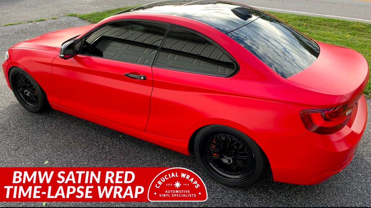 BMW 228i Full Wrap Time-lapse / Avery Satin Red