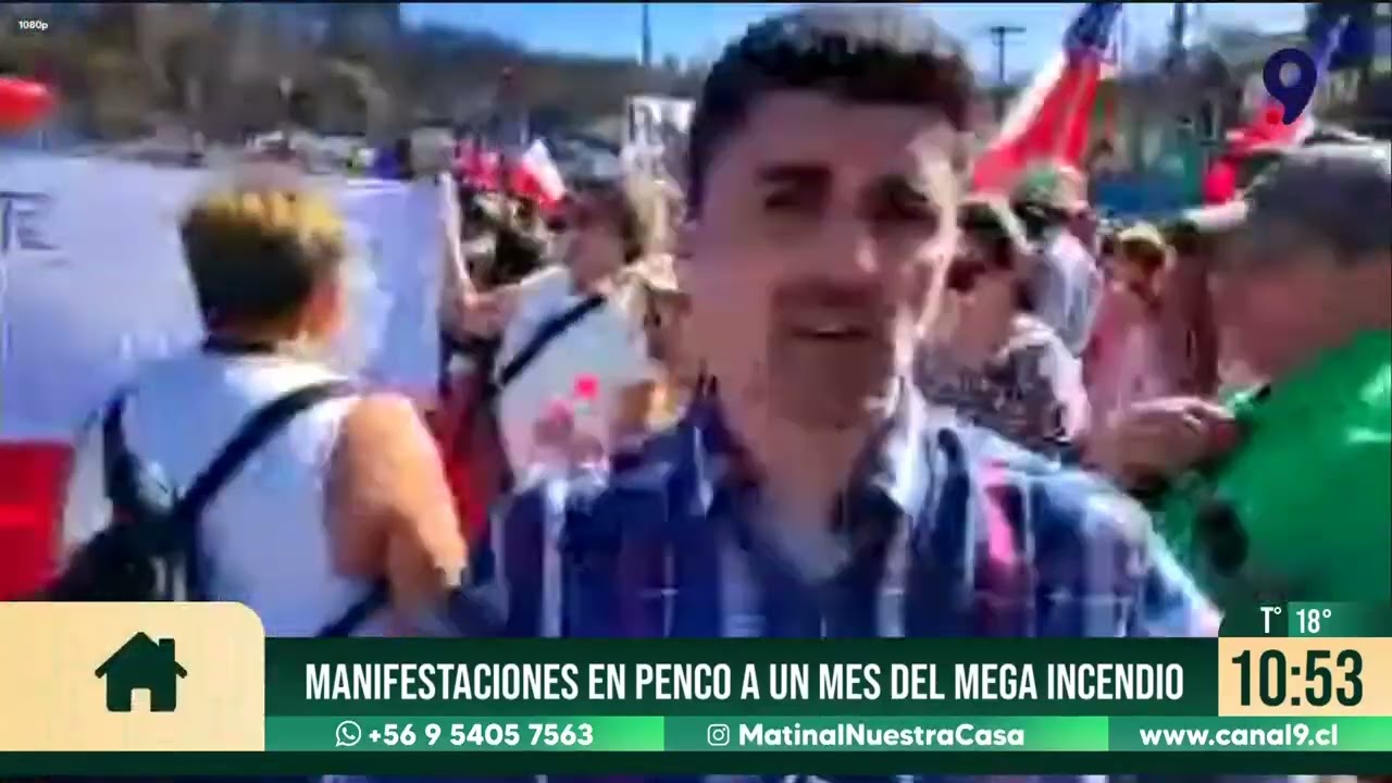 Manifestaciones en Penco a un mes del mega incendio
