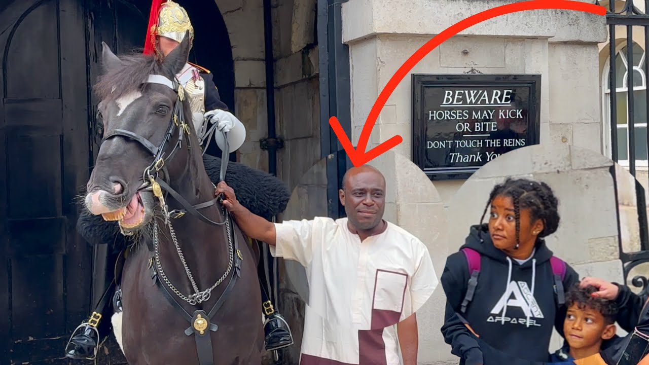 Are you having A Laugh? Guard Yanks off Reins from Him