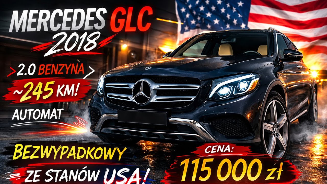 Mercedes glc300 USA 🇺🇸 bezwypadkowy 111 tyś km 