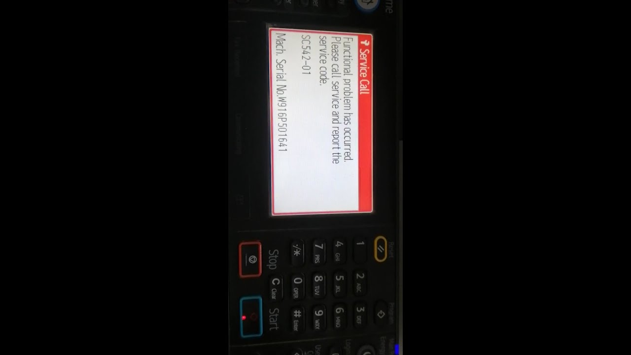 Recoh 301 photocopier error || Service error SC542-01