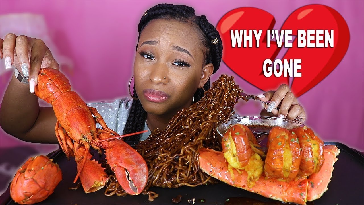 WHY I'VE BEEN GONE + JAJANGMYEON + HUGE PRAWNS, KING CRAB, LOBSTER (SEAFOOD MUKBANG) QUEEN BEAST