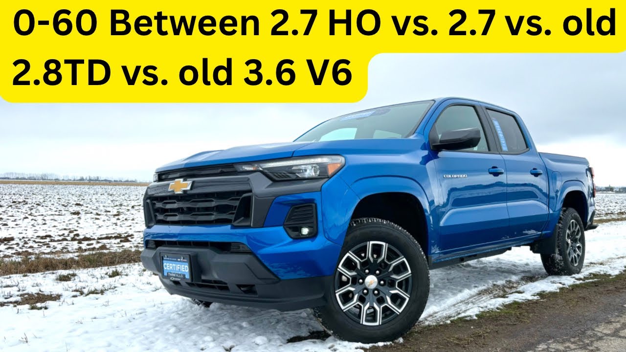 2024 Colorado/Canyon 2.7 HO vs. 2.7 vs. Last gen 2.8 Duramax and 3.6 V6 0-60 on GPS.