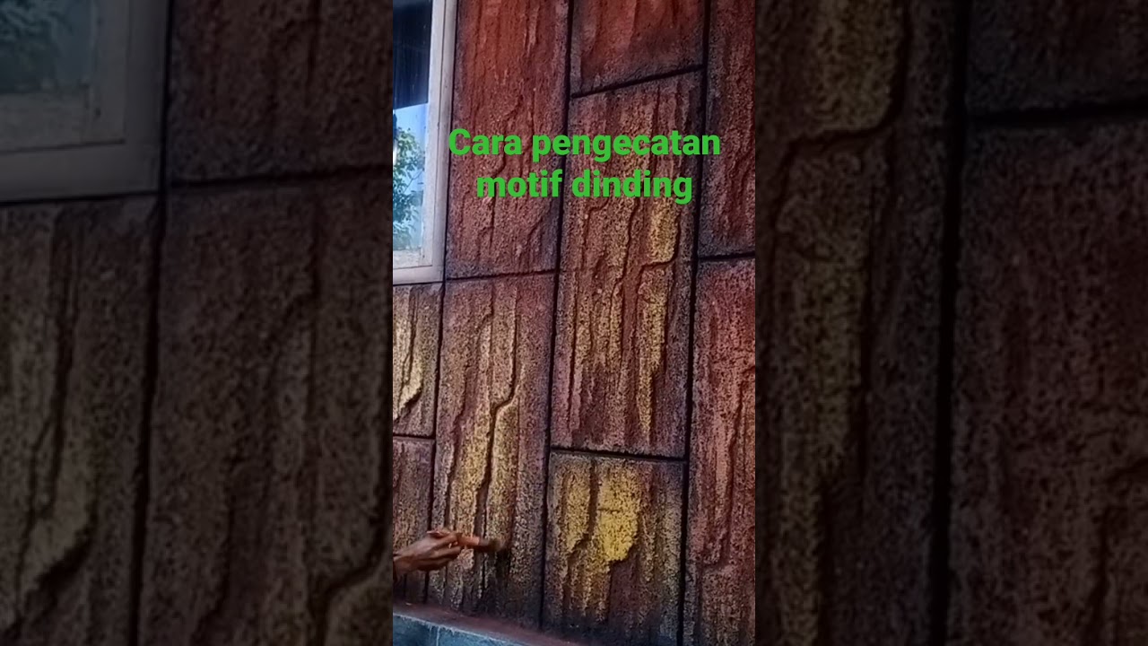 cara mengecat motif dinding relief