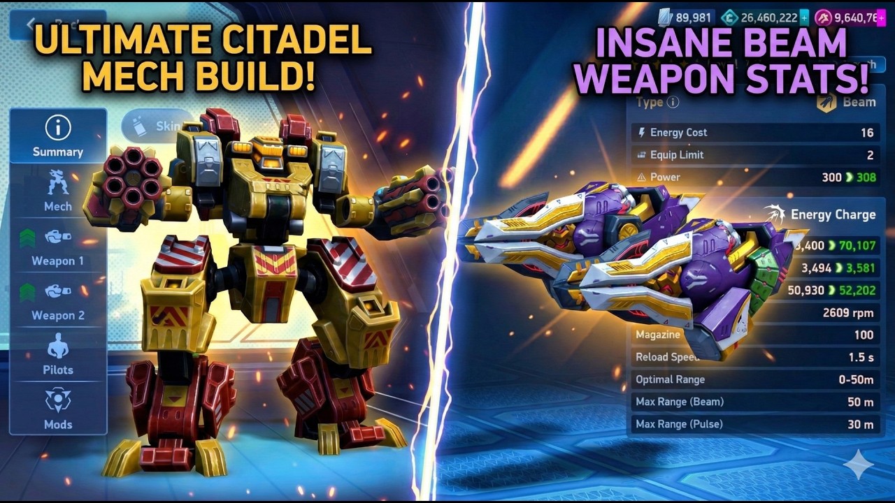 New Mech Citadel and Weapon Compound Beam | Monthly 5k Acoins Giveaway