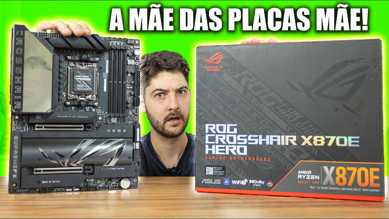 ESSA É A MÃE DAS PLACAS MÃE PRA AMD RYZEN! ROG CROSSHAIR X870E HERO