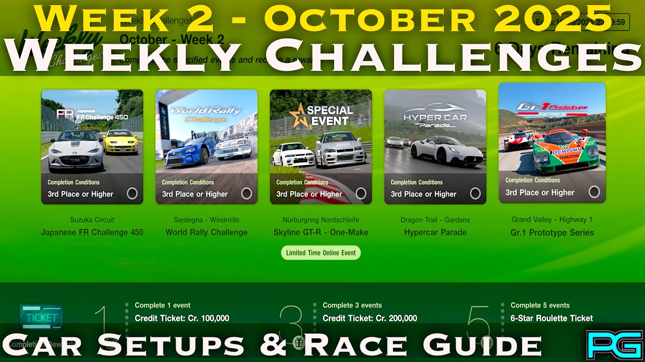 Gran Turismo 7 - Weekly Challenges Guide - October Week 2 2025