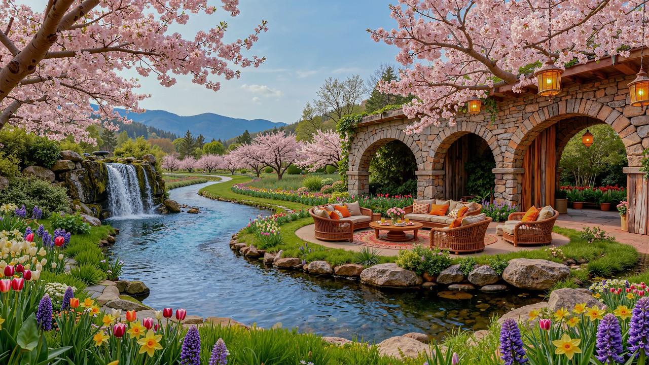 Gentle Morning Nature Jazz 🌸 Warm Jazz Sounds Creating a Peaceful Spring Escape