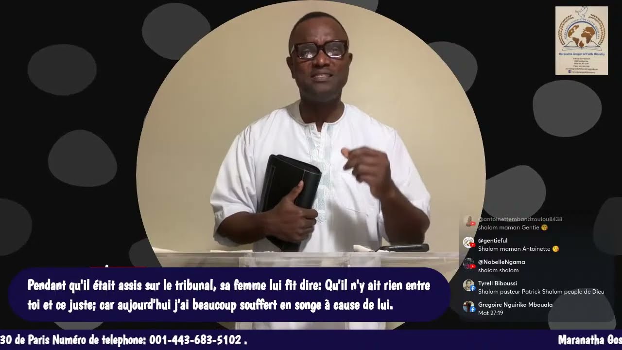 Le sommeil profond est un mystère de éternel. Matthieu 27:19